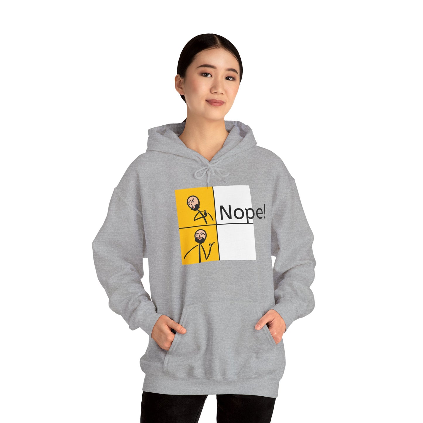 Nope! Unisex Hoodie - Heavy Blend Sweatshirt for Casual Wear