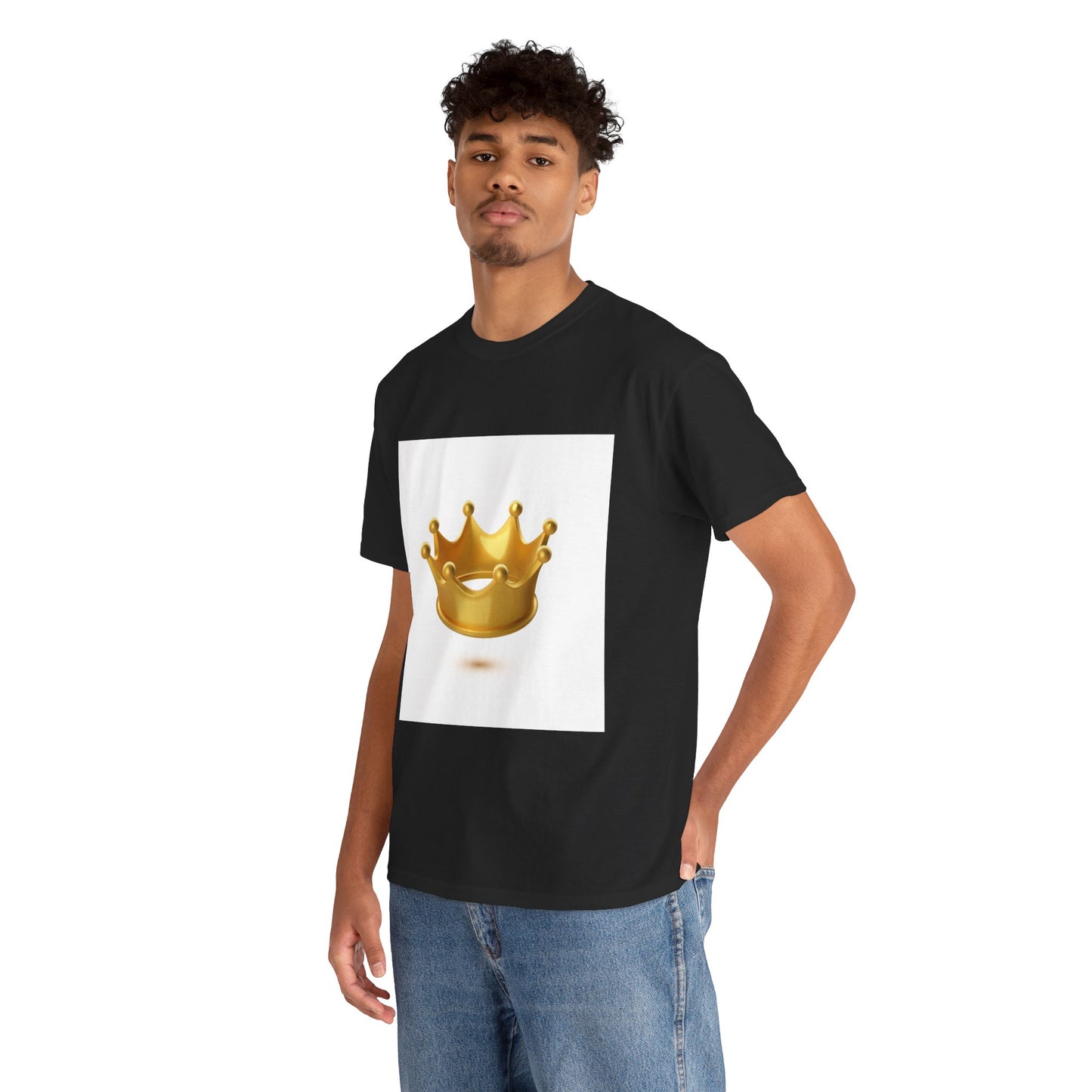 Golden Crown Unisex Heavy Cotton Tee - Regal Style Tee for Celebrations and Everyday Wear