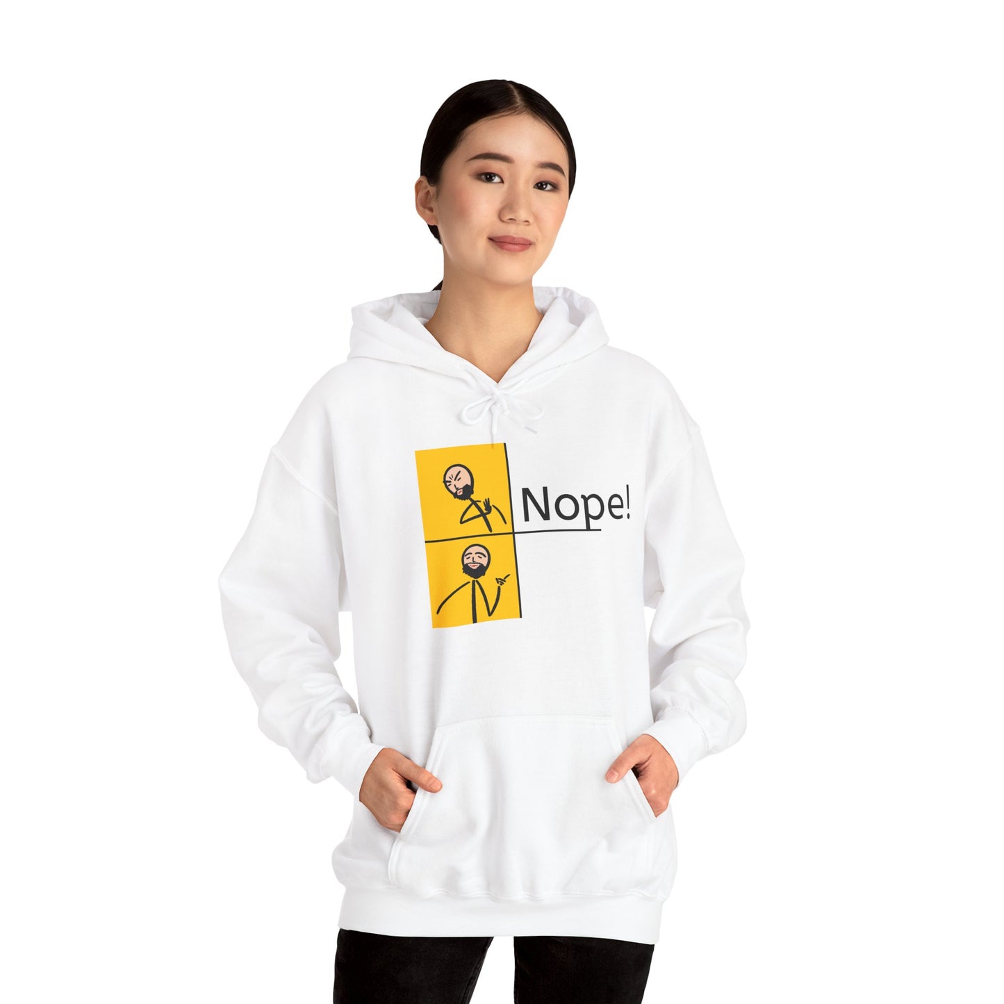 Nope! Unisex Hoodie - Heavy Blend Sweatshirt for Casual Wear