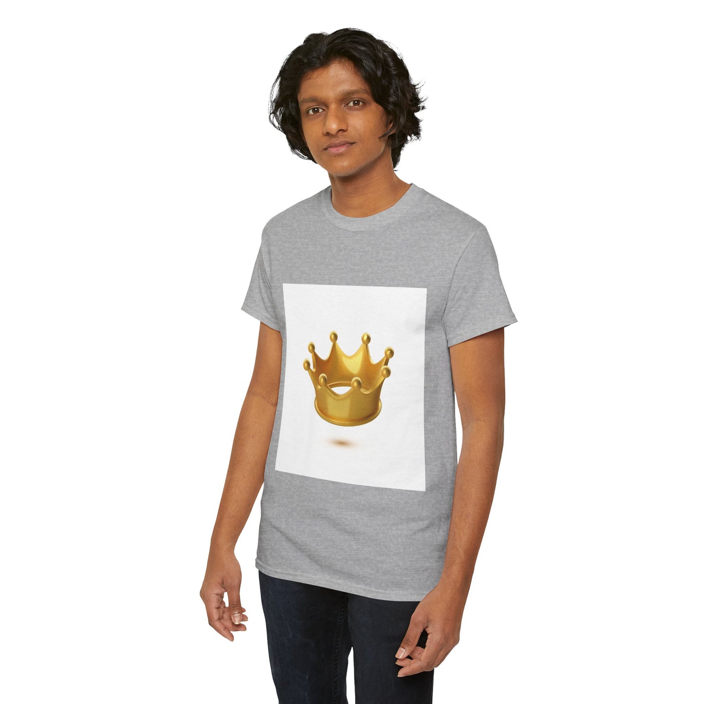 Golden Crown Unisex Heavy Cotton Tee - Regal Style Tee for Celebrations and Everyday Wear