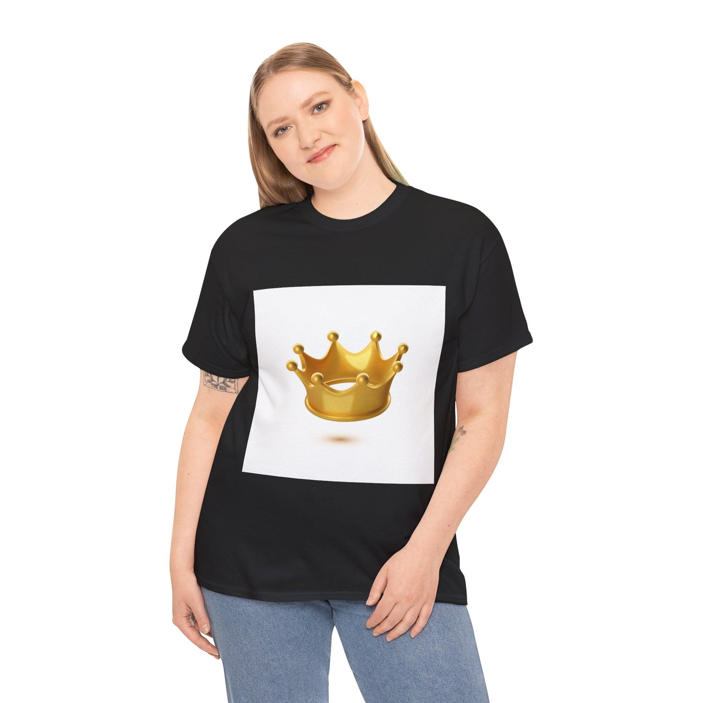 Golden Crown Unisex Heavy Cotton Tee - Regal Style Tee for Celebrations and Everyday Wear