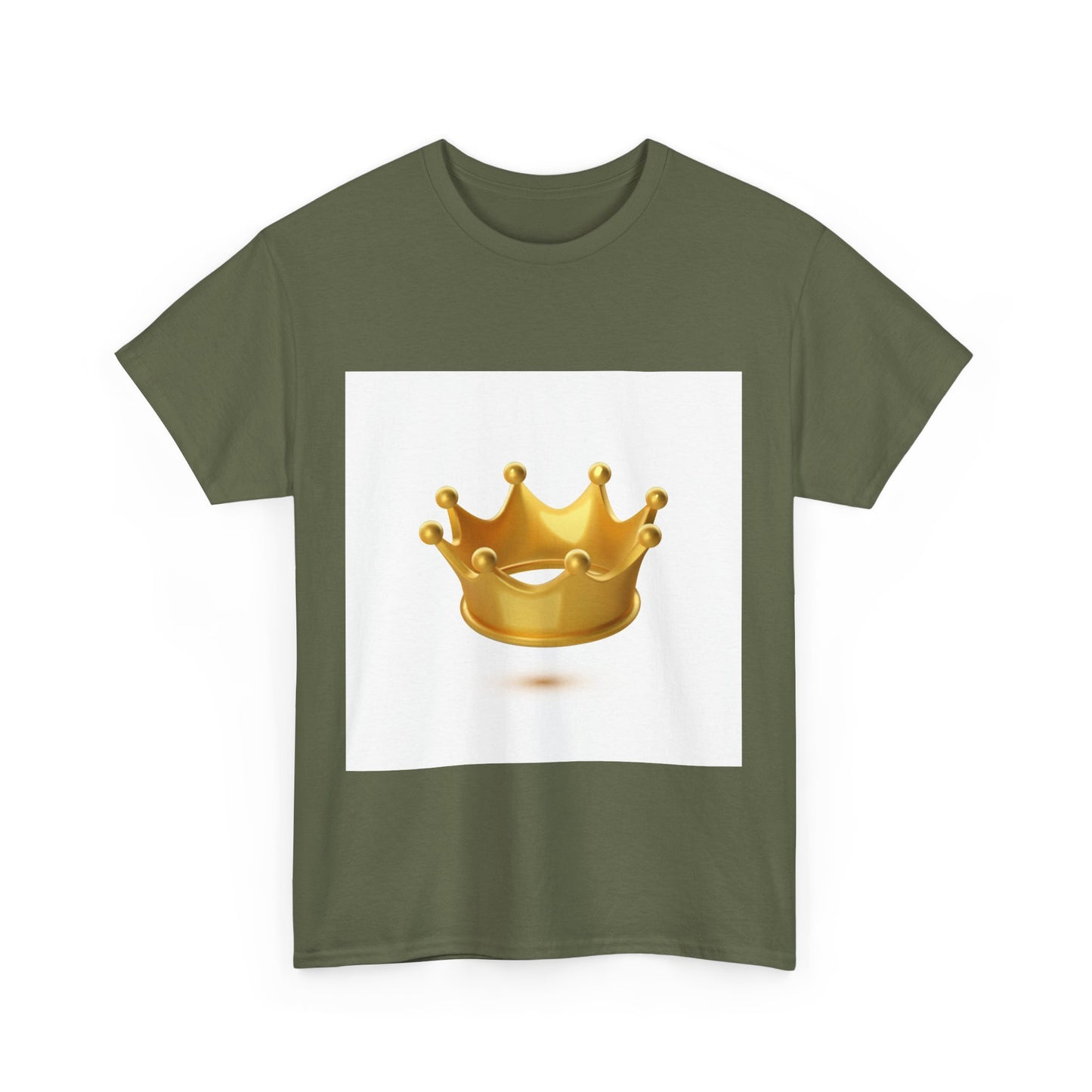 Golden Crown Unisex Heavy Cotton Tee - Regal Style Tee for Celebrations and Everyday Wear